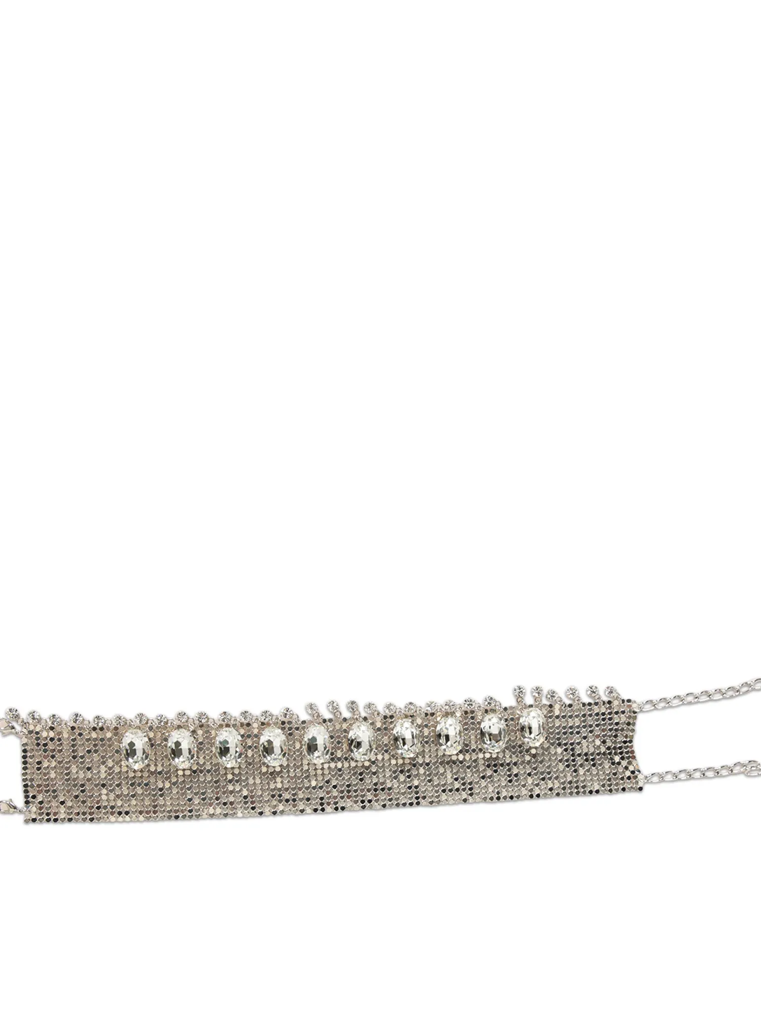 Silver Pixel Choker Necklace