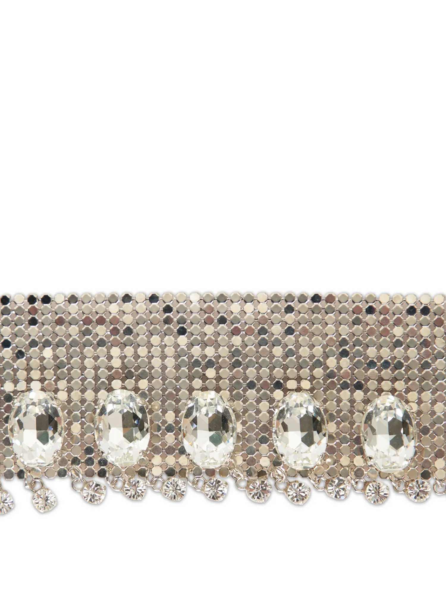 Silver Pixel Choker Necklace
