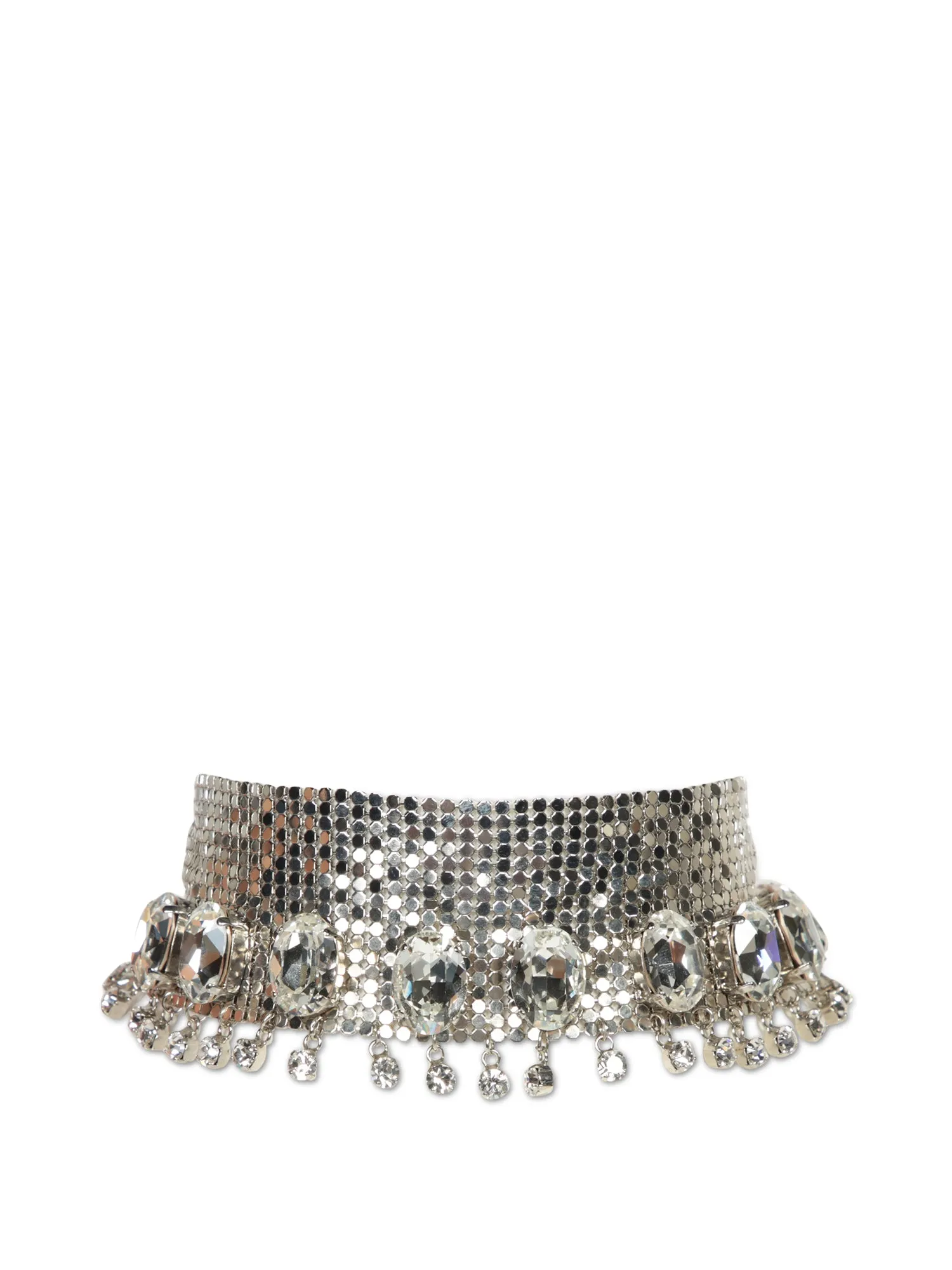 Silver Pixel Choker Necklace
