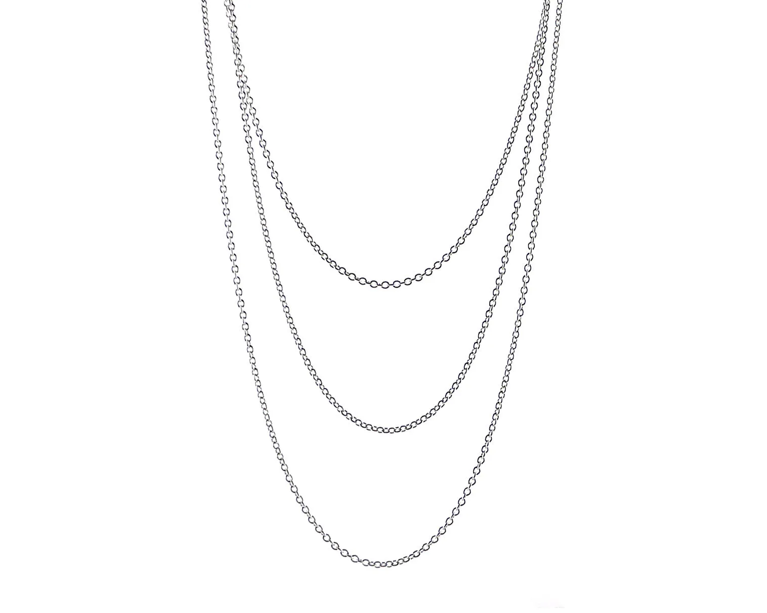 Sterling Silver Large Pebble Necklace