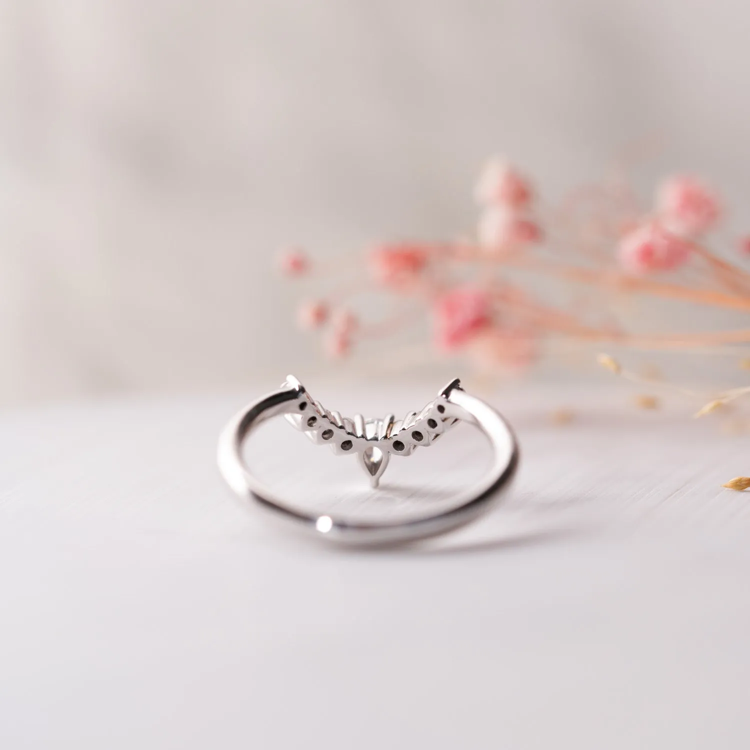 The Chiara Ring | Lab Diamond Tiara Contour Dainty Stacking Band