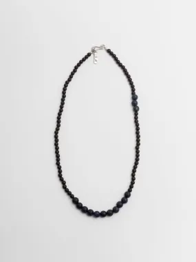 The Lair Jewellery Tsuki Necklace Lapis Lazulis   Black Onyx