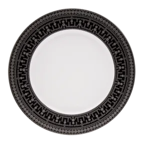 Tiara Black & Platinum Large Dinner Plate