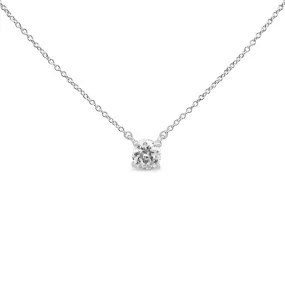 Tiffany Diamond Solitaire Pendant Necklace 16" - Platinum