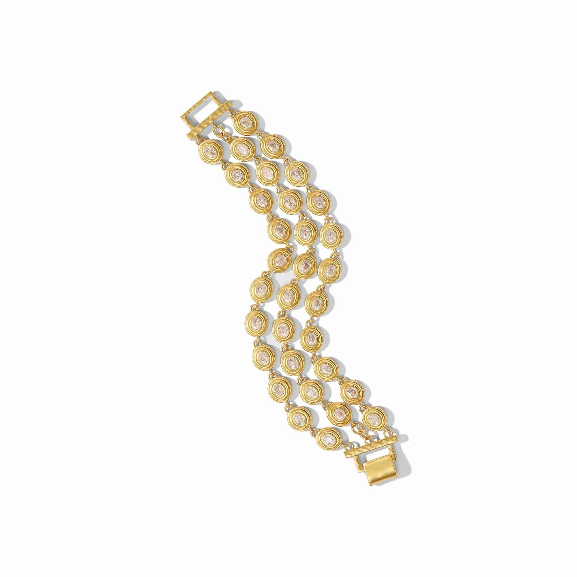 Tudor Triple Row Tennis Bracelet - Peacock Blue
