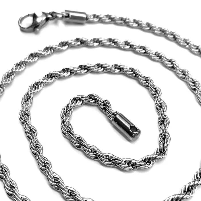 Twisted Rope Neck Chain Select Your Size