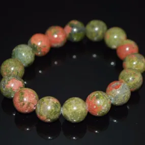 Unakite Jasper Beaded Gemstone unisex Bracelets