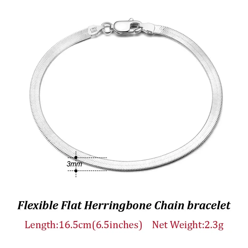 VAIGE 14K Gold Plated 925 Sterling Silver Paperclip Link Chain Bracelet - Adjustable Length, Gift Wrapped Velvet Pouch Included