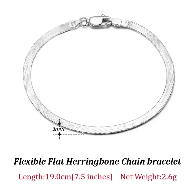 VAIGE 14K Gold Plated 925 Sterling Silver Paperclip Link Chain Bracelet - Adjustable Length, Gift Wrapped Velvet Pouch Included