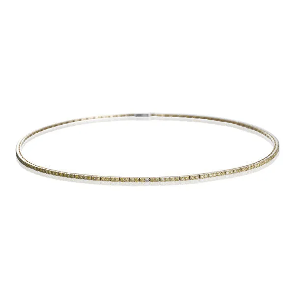 Yellow Diamond Shoelace Necklace
