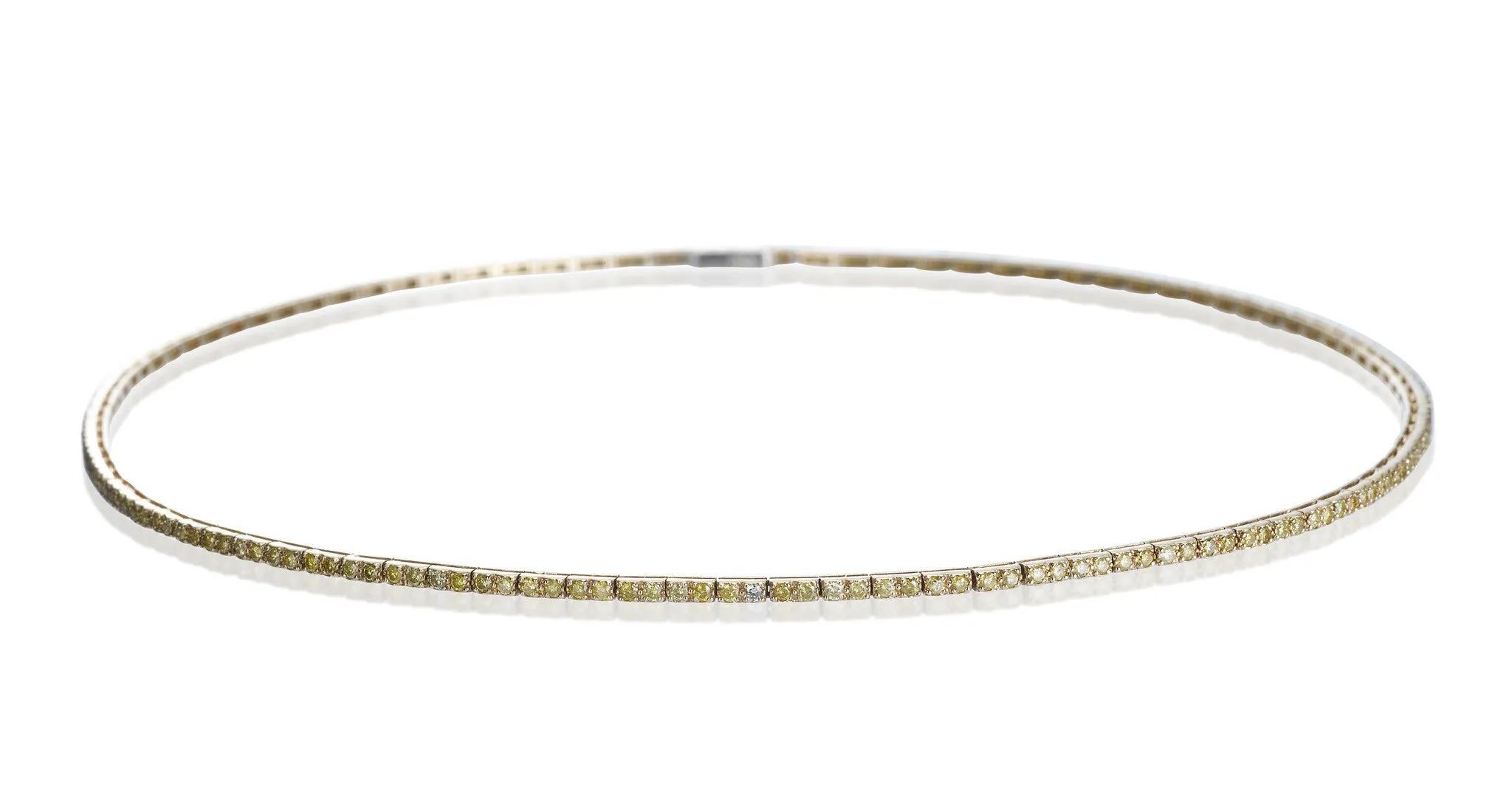 Yellow Diamond Shoelace Necklace