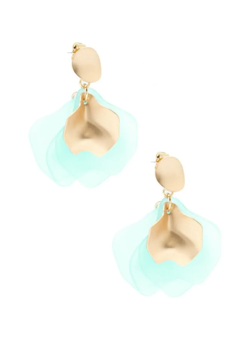 Zenzii Sheer Petals Drop Earrings