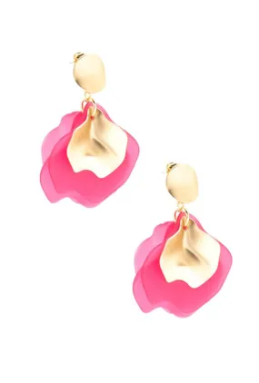 Zenzii Sheer Petals Drop Earrings