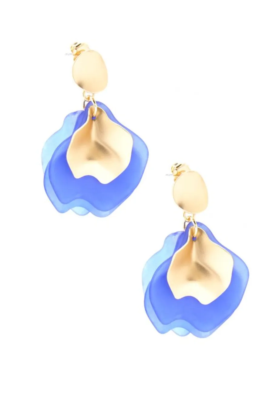 Zenzii Sheer Petals Drop Earrings
