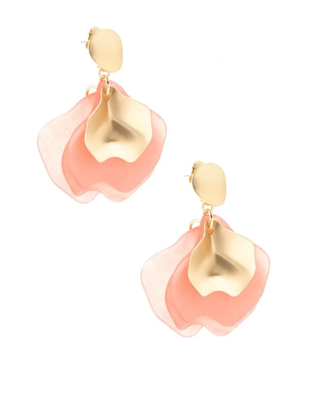 Zenzii Sheer Petals Drop Earrings