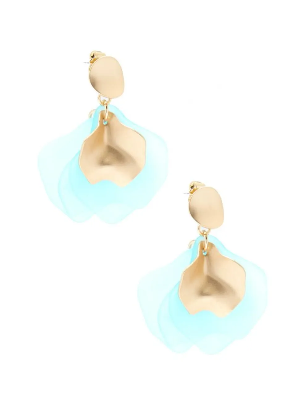 Zenzii Sheer Petals Drop Earrings