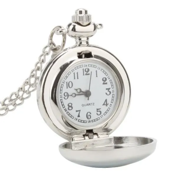 Zojie Pendant Watch - Roses on Blue